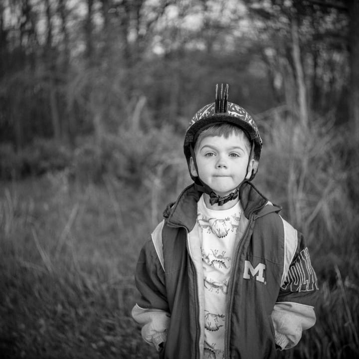 Jacob Wearing Helmet May 2020 Yashica D 400 1